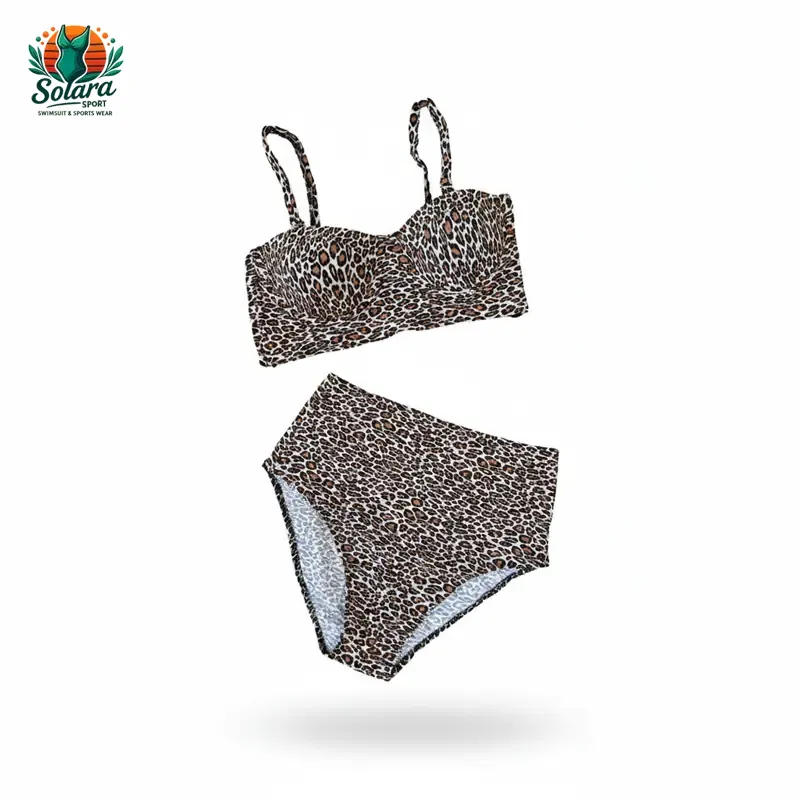 مایو دوتیکه زنانه پلنگی فیتن کد 297